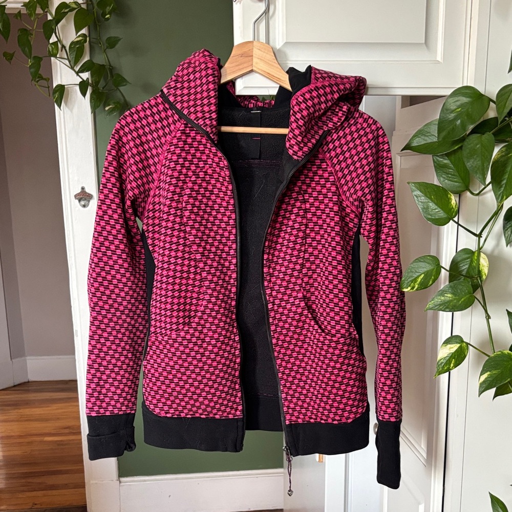 lululemon athletica Pink and Black Patterned Jacket